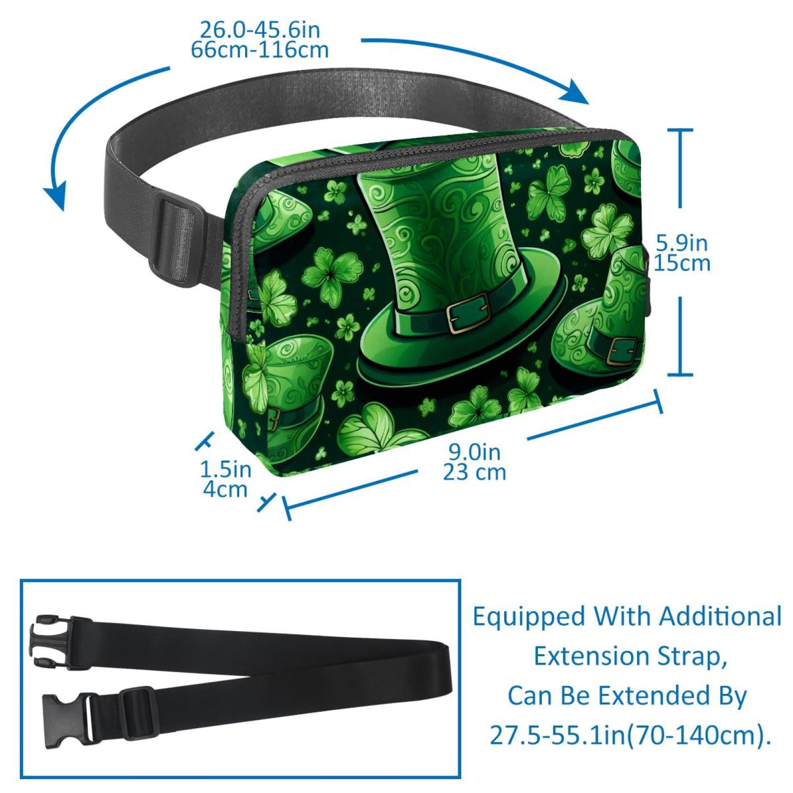 St. Patrick's Day Lightweight Adjustable Running Belt Bag Fanny Pack Waist Pack with Extension Strap Unisex