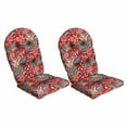 thumbnail image 2 of ARDEN earthFIBER Rocking Chair Cushion, Set of 2, 21.5 x 48, Rain-Proof, Fade Resistant, Cushions for Rocking and Adirondack Chairs 21.5 x 48, Luau Red Tropical Floral, 2 of 9