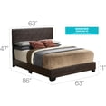 thumbnail image 2 of Glory Furniture Aaron Faux Leather Upholstered Queen Bed in Cappuccino, 2 of 3