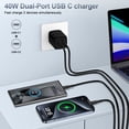 thumbnail image 2 of USB C Wall Charger, Hootek 40W Type C Charger Block with 6FT Charging Cable, Dual Port USB C to C Cable Cord Charger Adapter USB C Brick Type C Fast Charging Block, Black, 2 of 7