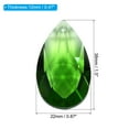 thumbnail image 2 of Uxcell K9 Crystal Pendants Teardrop Beads, 10 Pack 38mm Chandelier Prisms Parts Hanging Beads DIY Lamp Green, 2 of 6