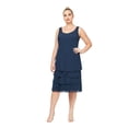 thumbnail image 4 of S.L.Fashions Robe Veste Deux Pièces Grande Taille pour Femmes, Bleu Marine, 18W, 4 of 4