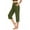 Army Green, variant on JoveMarine Women's Athletic Capris - Drawstring Elastic High Waist Solid Color Casual Sporty Pants, Stretchy 3/4 Length for Gym Running,Army Green L