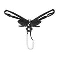 thumbnail image 3 of Baqcunre Sexy Transparent Hot Embroidered Pearl Massage T Pants Open Crotch Thong Panties Sexy Lingerie For Women 2023 Thongs For Women Sexy Underwear For Women,Womens Underwear,Color Black, 3 of 3