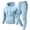 28# Light Blue, variant on Men Tracksuit 2 Piece Outfit Long Sleeve Pullover Hoodie & Jogger Pants Soft Fleece Sweatpant Sweatsuits Set Army Green 3XL