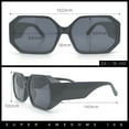 thumbnail image 5 of Retro Octagonal Dimensional Plastic Thick Temple Fashion Sunglasses Black - Brown, 5 of 8