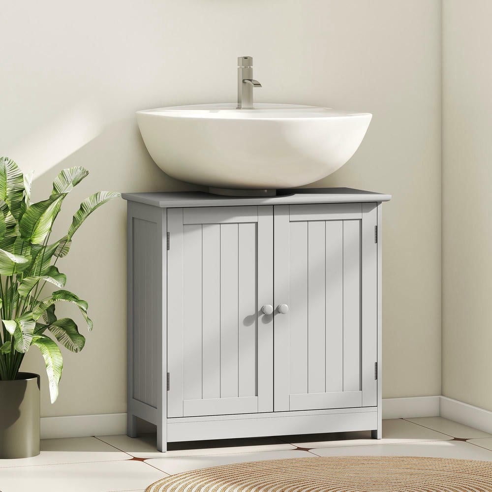 Zenna Home 4001954 18 x 16 x 35 in. Single Gray Bathroom Vanity