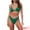Green, variant on DARING DIVA Women's Waffle Knit Textured Halter Bikini Set X-Large Royal Blue