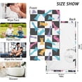 thumbnail image 3 of SKYSONIC Colorful Chess Patterned Hand Towels 2 PCS, Cotton Bath Towel for Drying Face Hands Body ,Absorbent Lightweight Towels for Bathroom Ktichen Travel Gym, 16"x28", 3 of 7