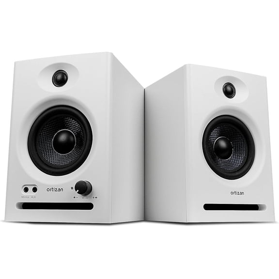 C7 Dual-Mode 2.0 Studio Monitors, Active Monitor Speakers for Near Field Music Production, Bluetooth 5.3 Wireless Computer PC Monitor Gaming Bookshelf Speakers(Pair, White)