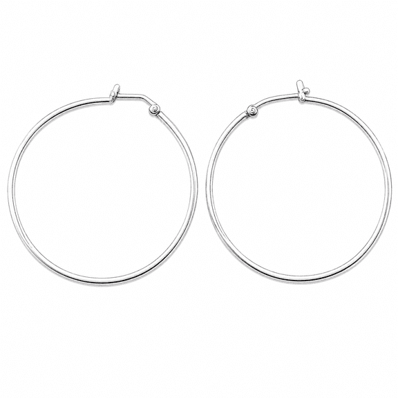 925 Sterling Large Hoop Earrings for Women – Minimalist Thin Round Hoop Earrings, Lightweight Everyday Jewelry, Classic Hoops Gift for Her