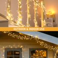 JMEXSUSS Warm White 400 YPF5 LED Christmas Cluster Lights in, 27ft
