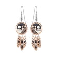 thumbnail image 6 of FRONT LINE JEWELRY Handmade Art Deco Earrings – Teardrop Oval Cut-Through Design with Triple Dangles | Modern Geometric Earrings for Women (MultiArtDeco), 6 of 32