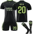 thumbnail image 2 of Negro verde Vinicius 2022-23 Adultos Niños Entrenamiento de fútbol Camiseta de fútbol Conjunto de camiseta de fútbol esquí esquí Gafas de esquí, 2 of 3