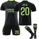 thumbnail image 2 of Negro verde Vinicius 2022-23 Adultos Niños Entrenamiento de fútbol Camiseta de fútbol Conjunto de camiseta de fútbol esquí esquí Gafas de esquí, 2 of 3