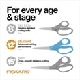 thumbnail image 5 of Fiskars 7-Inch Stainless Steel Pointed Scissors, 3-Pack, Purple, Blue & Turquoise, 3 Count, 5 of 8