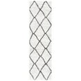 thumbnail image 5 of SAFAVIEH Berber Irving Abstract Polyester Shag Area Rug, Ivory/Grey, 9' x 12', 5 of 8