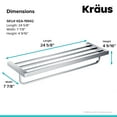 thumbnail image 2 of KRAUS Stelios Bathroom Shelf with Towel Bar, Chrome Finish, 2 of 7