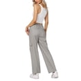thumbnail image 4 of Yesfashion Cargo Pants Women Baggy Casual High Waisted Straight Leg Pants Loose Trousers with Pockets, 4 of 5