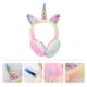 thumbnail image 3 of 1 orejera de peluche con diseño de unicornio de dibujos animados, cálida y protectora para los oídos., 3 of 5