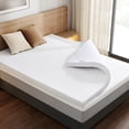thumbnail image 2 of Gel Memory Foam Mattress Topper, Breathable High-Density Pad, Removable Cover, Full-Size Bed, Reclining Sofa, 2in/3in Thicknesses, 2 of 7