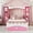 Pink+White, variant on Harper & Bright Designs Twin Size Castle Platform Bed with Bookcase, Wooden Storage Bed Frame for Girls, Platform Beds with Shelves Slats Support for Kids Bedroom, White + Pink