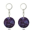 thumbnail image 2 of Naloa Lilac Print Round Keychain Keychain Key Ring, Key Tag, Key Chain Bulk for Gift Accessories (Round), 2 of 7