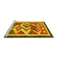 thumbnail image 2 of Ahgly Company Machine Washable Indoor Square Abstract Yellow Contemporary Area Rugs, 3' Square, 2 of 4