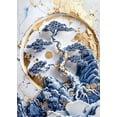 thumbnail image 1 of Retro Abstract Blue and White Porcelain Landscape Mountains and Rivers Canvas Printing Home Wall Decoration Frameless Painting50 x 70 cm, frameless,SKU-14, 1 of 7