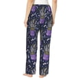 thumbnail image 3 of Daiia Lavender Flowers Women's Sleep Pant with Pockets and Drawstring,Pajama Pants-Medium, 3 of 9