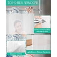 thumbnail image 4 of No Hook Shower Curtain with Snap in Liner, Summer Ocean Jellyfish Seashell Starfish Coral Wood Grain Shower Curtains for Bathroom, Washable Shower Curtain Liner Set with Mesh Top Window, 60"x72", 4 of 6