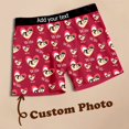 thumbnail image 7 of Men Valentines Boxer Briefs Funny Face I Love You Underwear Comfort Breathable Soft Underpants Red L, 7 of 7