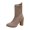 Khaki, variant on Black Ladies Fashionable Flying Woven Ankle Boots Chunky Heel Pointed Toe Elastic Socks High Heel Fall Winter