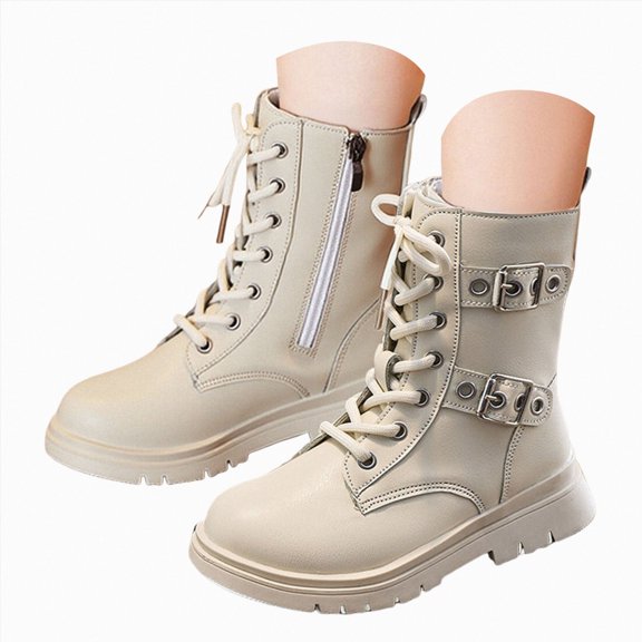 Little/Big Girls' Short Boots Fashion Little Girl Leather Boots Casual Shoes