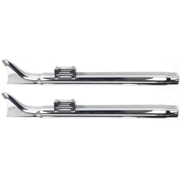 Bassani 2.25" Chrome 36" Fishtail Slip-On Exhaust Mufflers w/Baffles (1F27E36)