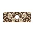 thumbnail image 7 of Yayeee Faucet Mat for Kitchen Sink 14.7" Diatomite Long Splash Guard Pad, Brown Floral, 7 of 7