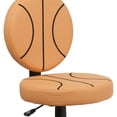 thumbnail image 4 of Scranton & Co Vinyl Basketball Task Office Chair in Black/Orange, 4 of 5