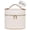 Beige-Brown, variant on Fiykzur 2 Pcs Makeup Bag Set Travel Cosmetic Case with Clear Pouch for Women | Removable Divider, Vanity Case, Waterproof, Vegan Leather, Elastic Slot, Dual Zipper, Structured, Large Capacity