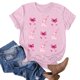thumbnail image 4 of Blusas de Manga Corta para las Mujeres Divertida Impresión Cuello Redondo Camiseta Vintage, Blusas de Primavera para las Mujeres, 4 of 4