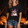 thumbnail image 2 of Busydd Womens Fall Tops Trendy Round Neck Halloween Graphic Tees for Women Comfortable Casual Cotton T Shirts for Women Lightweight Short Sleeve Womens T Shirts 3XL, 2 of 5