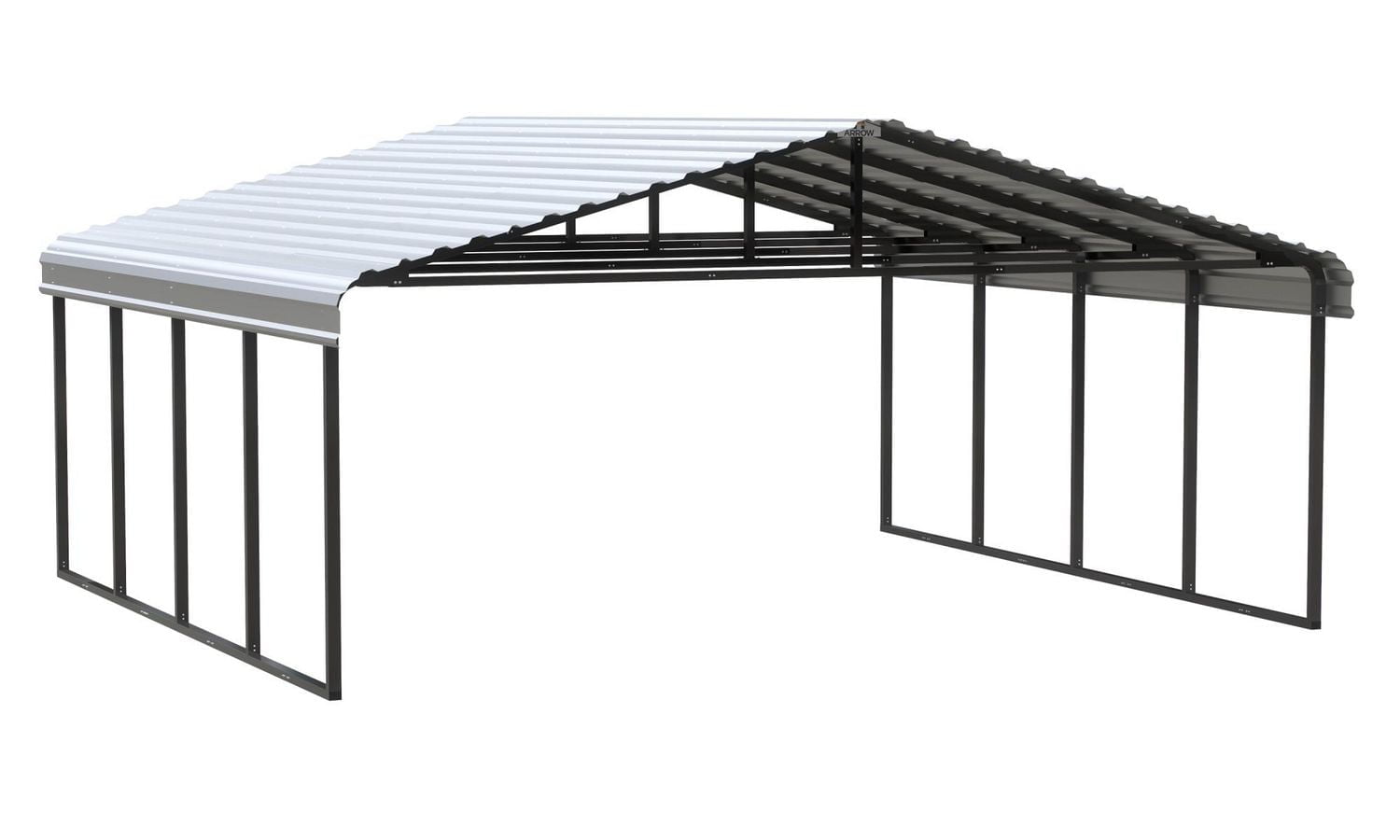 Arrow Carport 20 ft. x 20 ft. x 9 ft. Eggshell