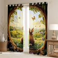 thumbnail image 2 of Castle Fairy Child Teenagers Cartoon Animal Rabbit Black Out Curtains,Spring Garden Flowers Butterfly Curtains Pack of 2 (42x63 Each),Rustic Cottage Cabin Bedroom Curtains,Ultra Soft Home Decor, 2 of 6