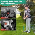 thumbnail image 4 of Stand Up Weed Puller Tool with Dual Eject Tech, 4 Claw Steel Head Garden Tools 57.1" Long Handle Weeder, Heavy Duty No Bend Remover for Dandelions, Thistles, Lawn and Yard, 4 of 4