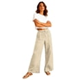 thumbnail image 5 of Resicozy Linen Pants Women Summer Lounge Beach Vacation Palazzo Trousers Travel Pant Comfy Plus Size Clothes with Pockets Beige XL, 5 of 6