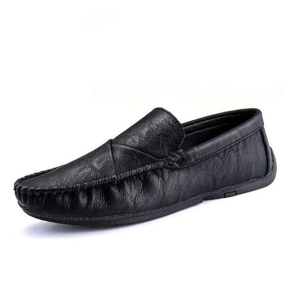 Men's Casual Loafers Slip On Leather Shoes Lightweight Driving Shoes Male Moccasins Classic Penny Loafer Flats Boat Shoes