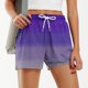 thumbnail image 5 of Pantalones Cortos Largos para las Mujeres, Pantalones Cortos Casuales Impresos de Cintura Alta No Estirable Hechos de Poliéster Transparente Airy para Todo el Uso de Temporada, Pantalones Cortos Casua, 5 of 5