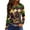 Dark Green, variant on Fgvctg Dressy Tops for Women Mardi Gras Dressy Casual Crewneck Long Sleeve Top Plus Size Carnival Party Pullover Shirts Funny Mask Print Celebration Blouse Multicolor 2XL