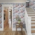 thumbnail image 6 of Abyssaly Floral Wallpaper Peel and Stick 17.3" × 118" Vintage Floral Watercolor Self Adhesive Textured Wall Paper Contact Paper Home Decor Wall Covering Old Furniture Renovation, 6 of 9