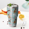 thumbnail image 3 of 30oz Cute Boxer Dog and Flowers Florals Tumblers Stainless Steel Tumbler with Lid and Straw,Vacuum Insulated Double Wall Travel Tumbler Cups Mug with Cleaning Brush for Coffee,Tea, 3 of 7