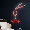 thumbnail image 2 of Handmadetneonsign Wine Neon Light, Wine Bottle Neon Sign, Wine Glass Led Light, Drinking Wine Sign, 2 of 5